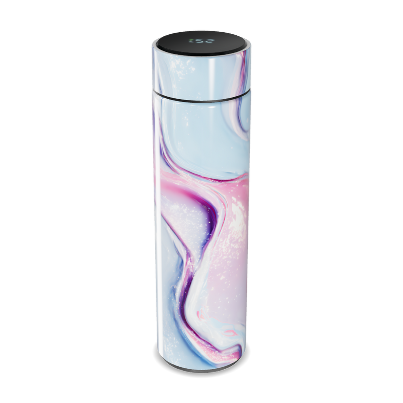 Garrafa Térmica Touch - Mármore Rosa Display LED