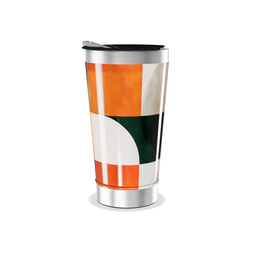 Copo Térmico - Design Geométrico Colorido