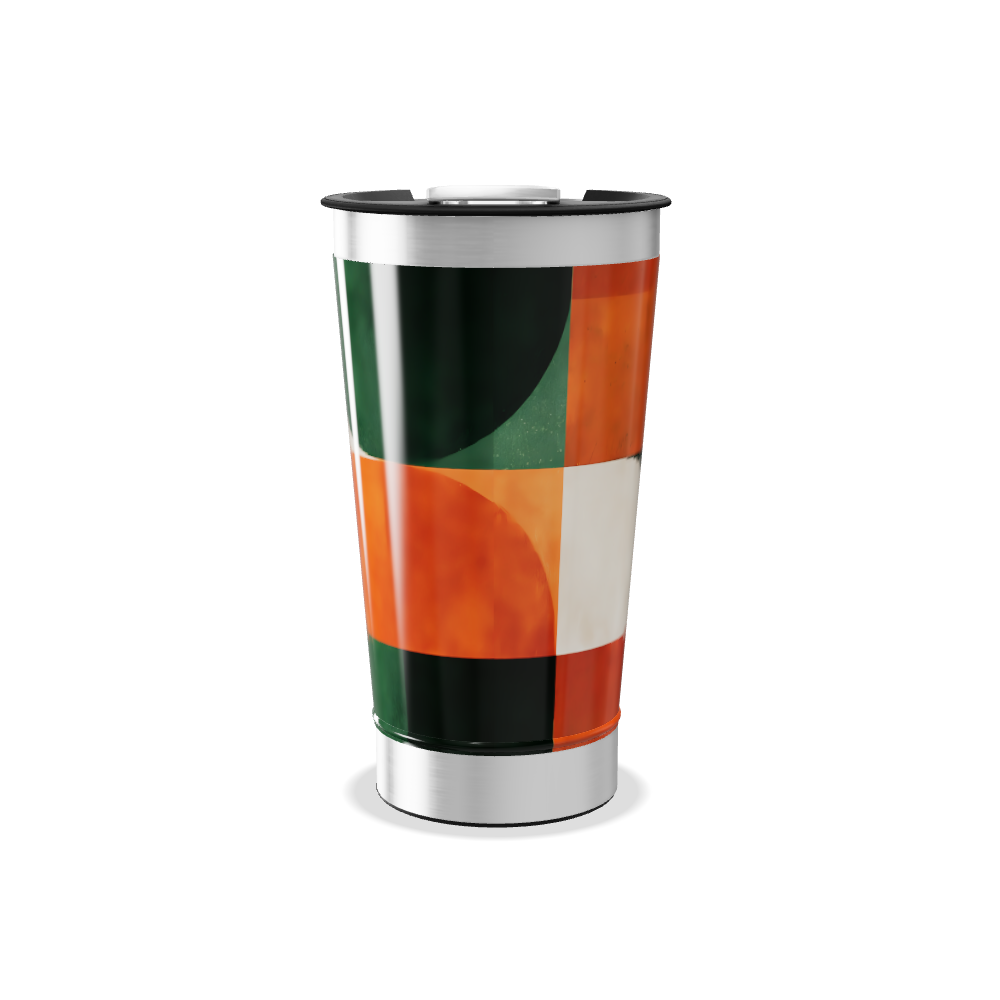 Copo Térmico - Design Geométrico Colorido