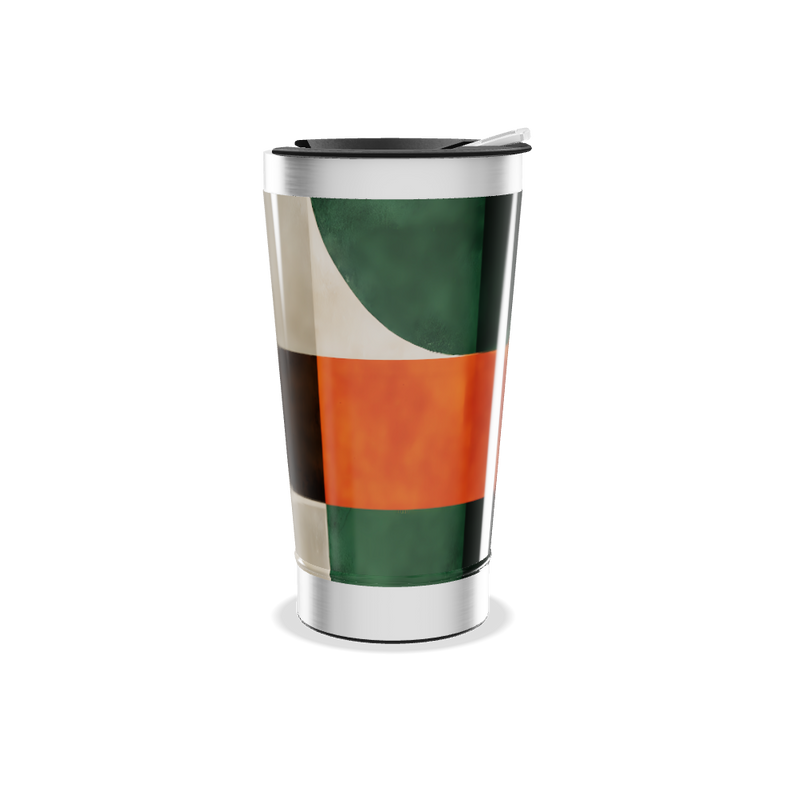 Copo Térmico - Design Geométrico Colorido