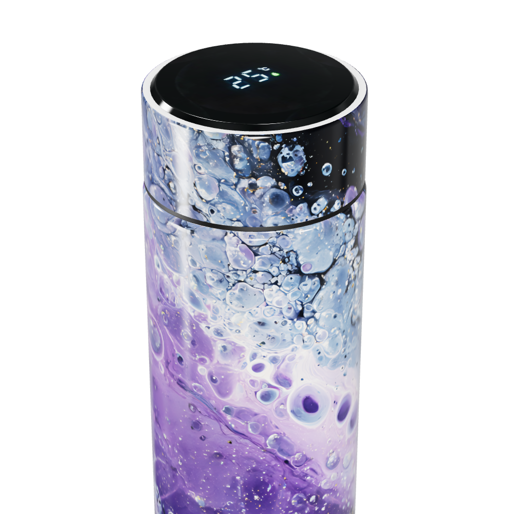 Garrafa Térmica Touch - Design Cósmico Azul