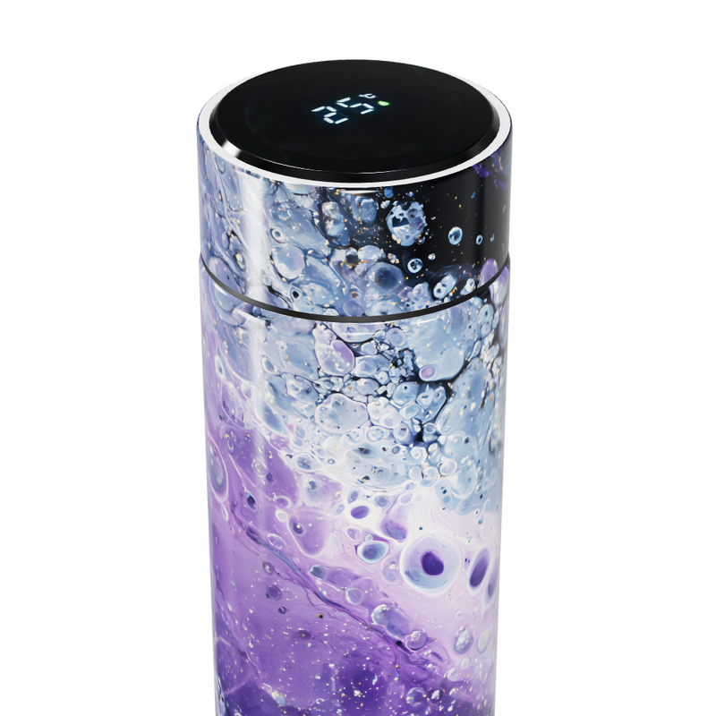 Garrafa Térmica Touch - Design Cósmico Azul
