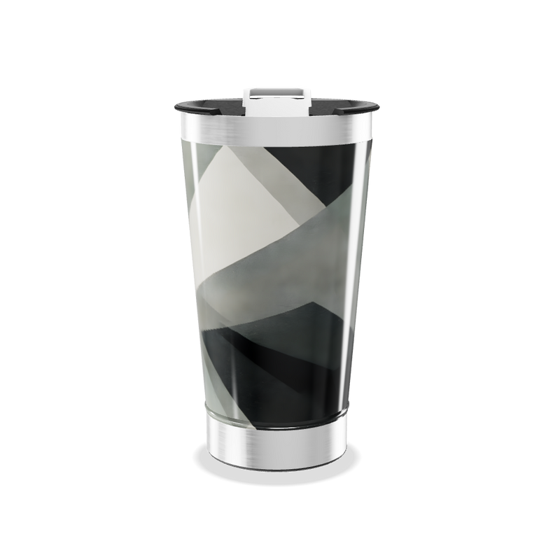 Copo Térmico - Preto e Cinza Geométrico