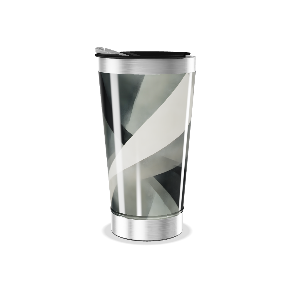 Copo Térmico - Preto e Cinza Geométrico