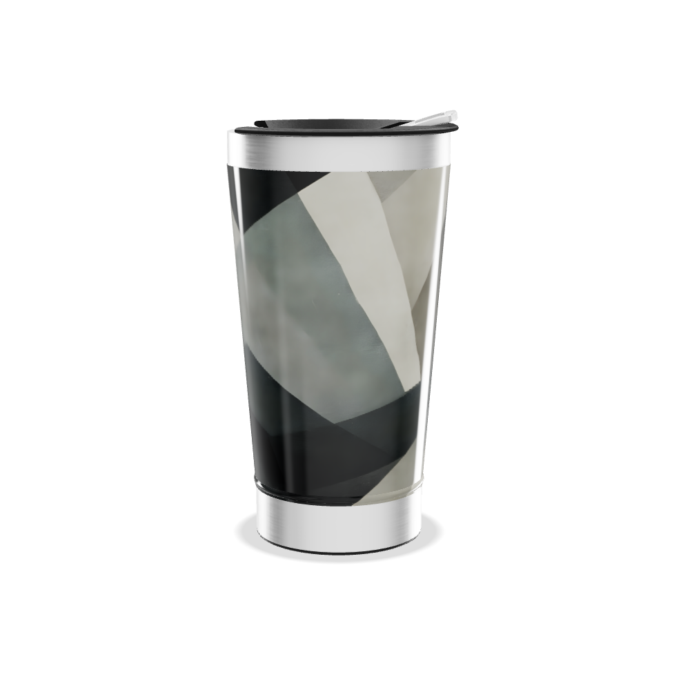 Copo Térmico - Preto e Cinza Geométrico