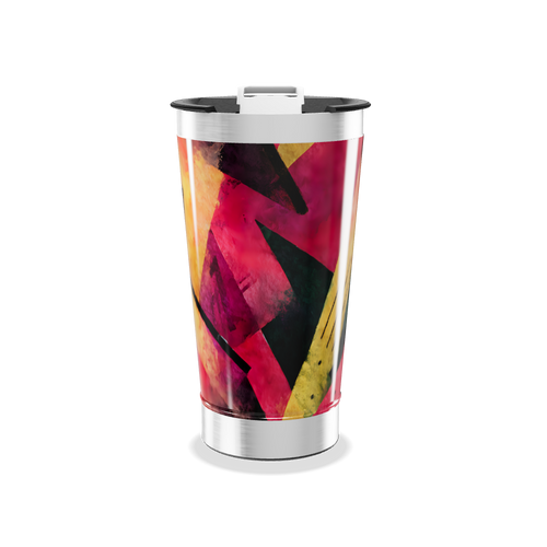 Copo Térmico - Aço Pintura Abstrata