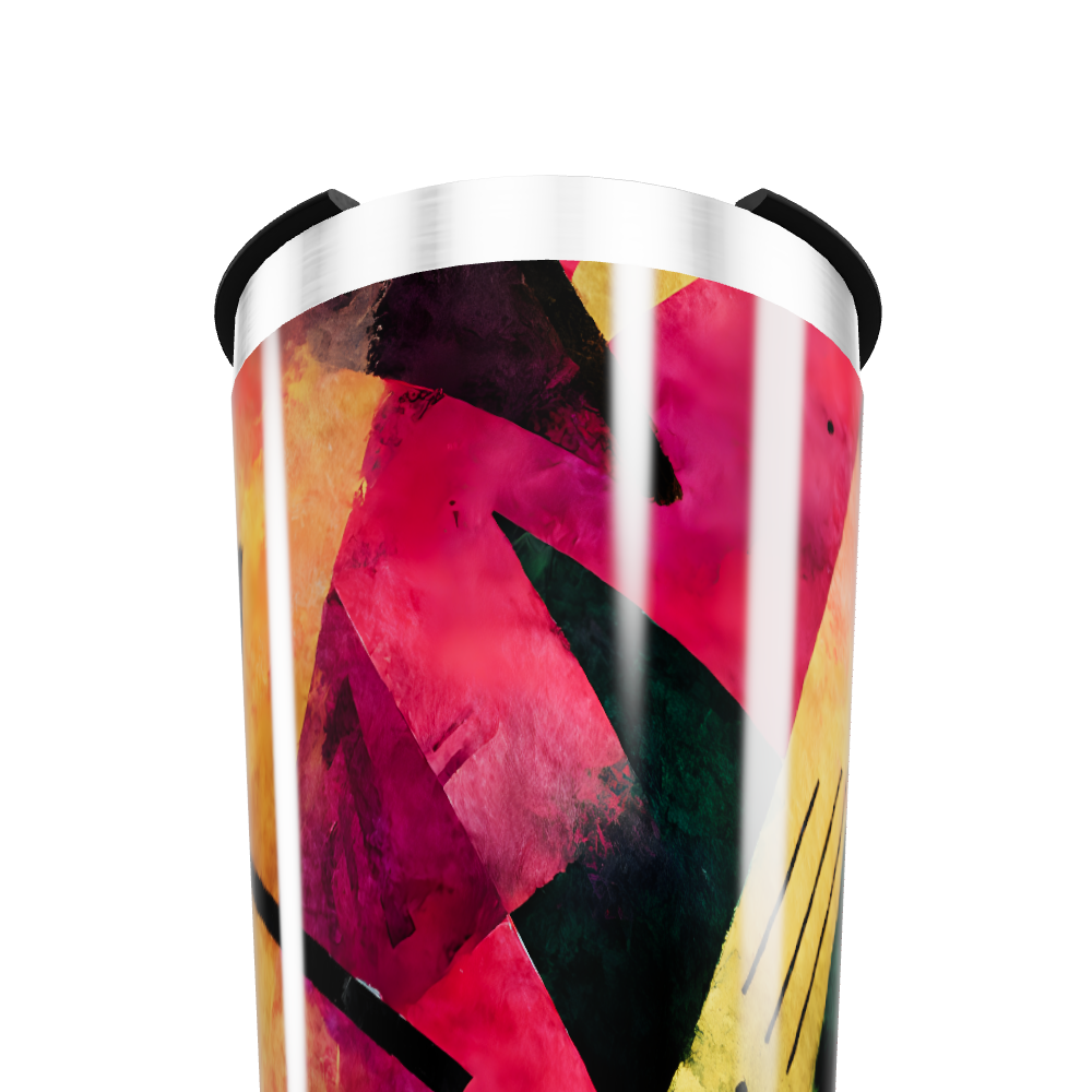 Copo Térmico - Aço Pintura Abstrata