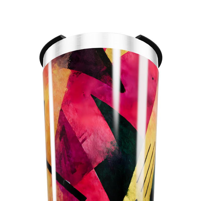 Copo Térmico - Aço Pintura Abstrata