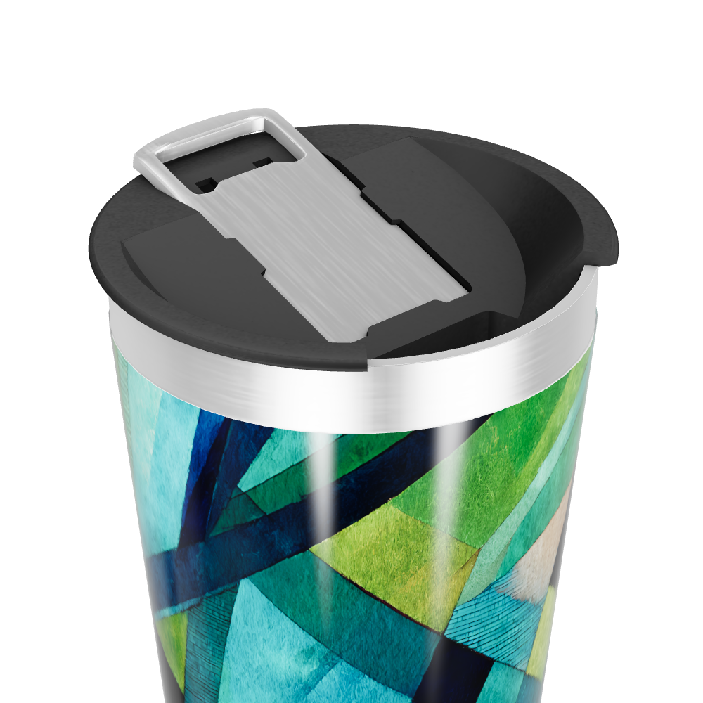 Copo Térmico - Estampa Geométrica Colorida