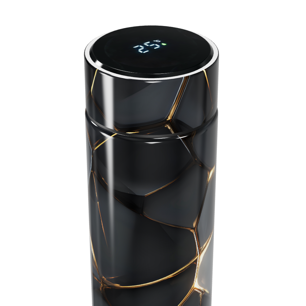 Garrafa Térmica Touch - Preto Marmorizado