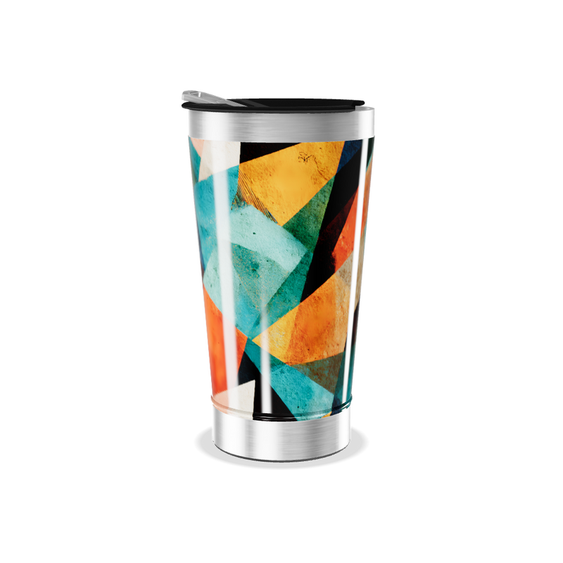 Copo Térmico - Estampa Geométrica Colorida
