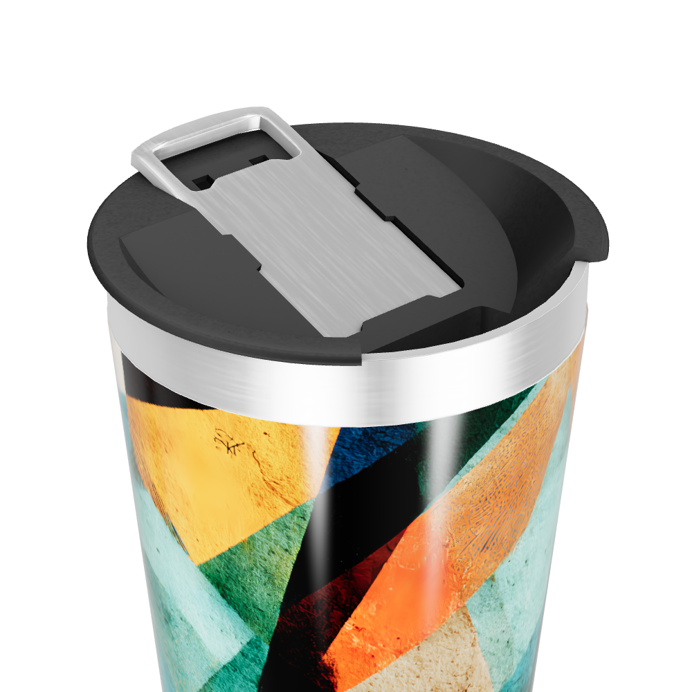 Copo Térmico - Estampa Geométrica Colorida