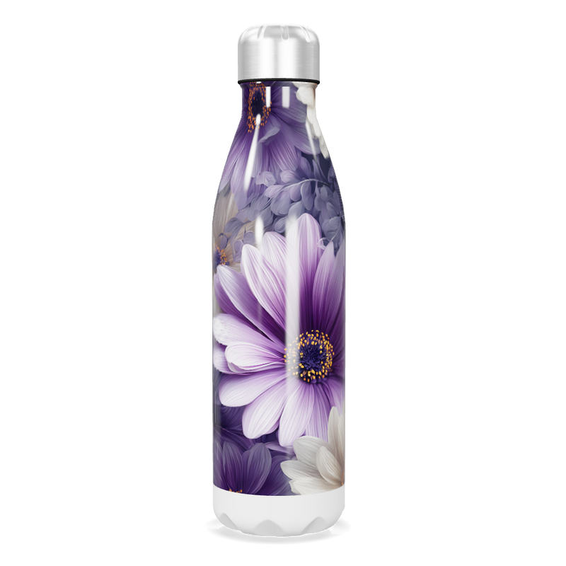 Garrafa Inox - Floral Roxa 500ml