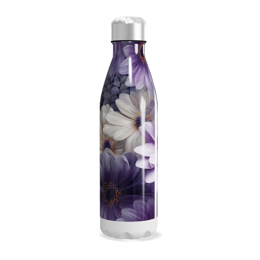 Garrafa Inox - Floral Roxa 500ml