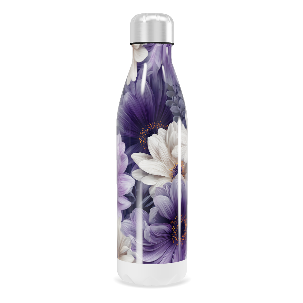 Garrafa Inox - Floral Roxa 500ml