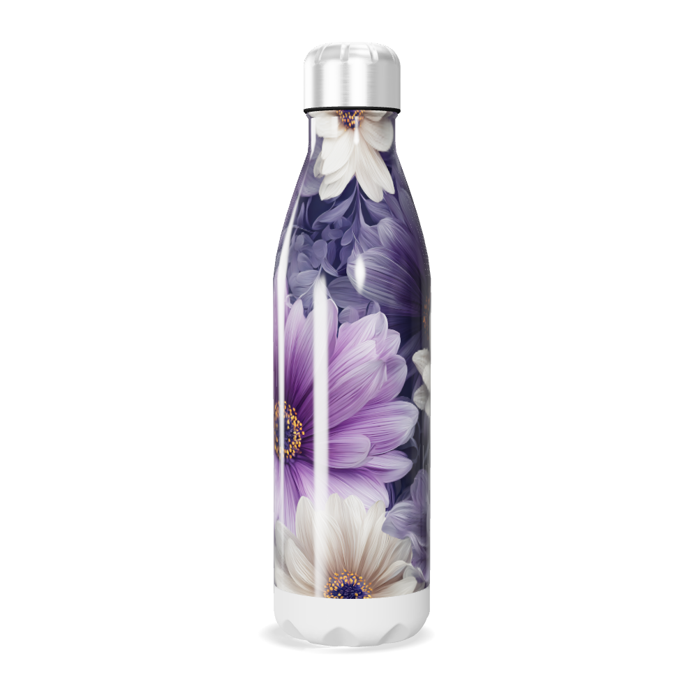 Garrafa Inox - Floral Roxa 500ml