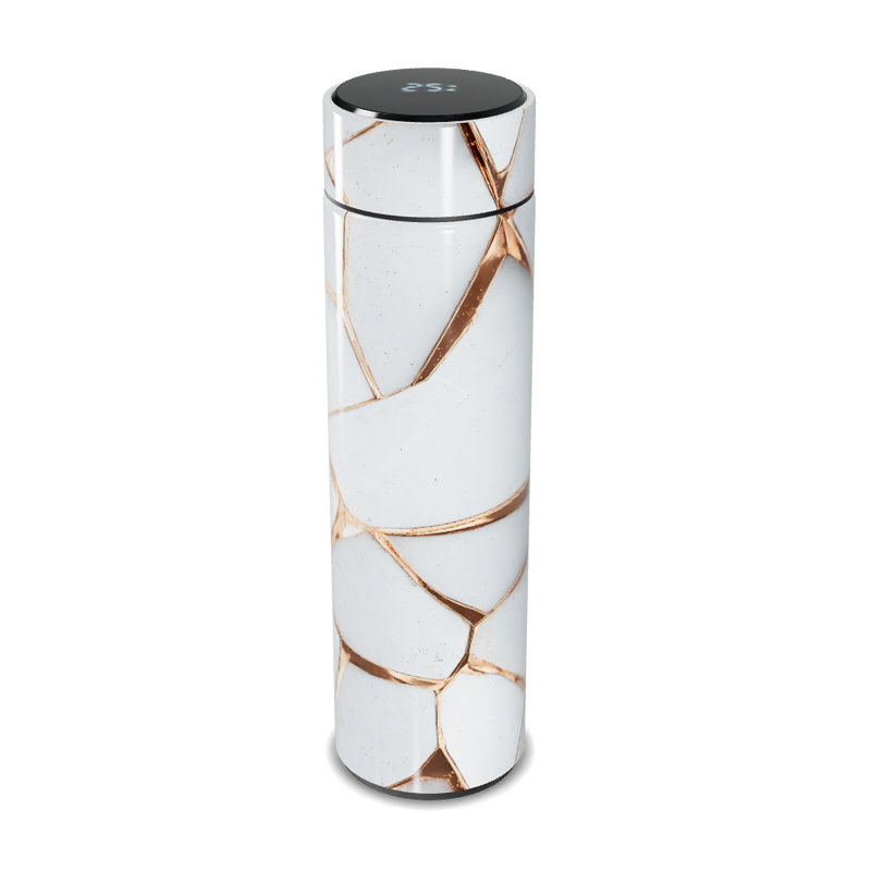 Garrafa Térmica Touch - Marmorizada Branca