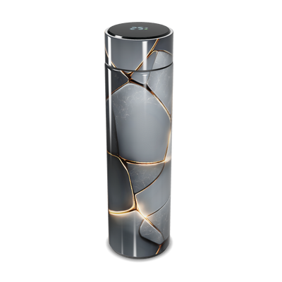 Garrafa Térmica Touch - Design Marmorizado Cinza