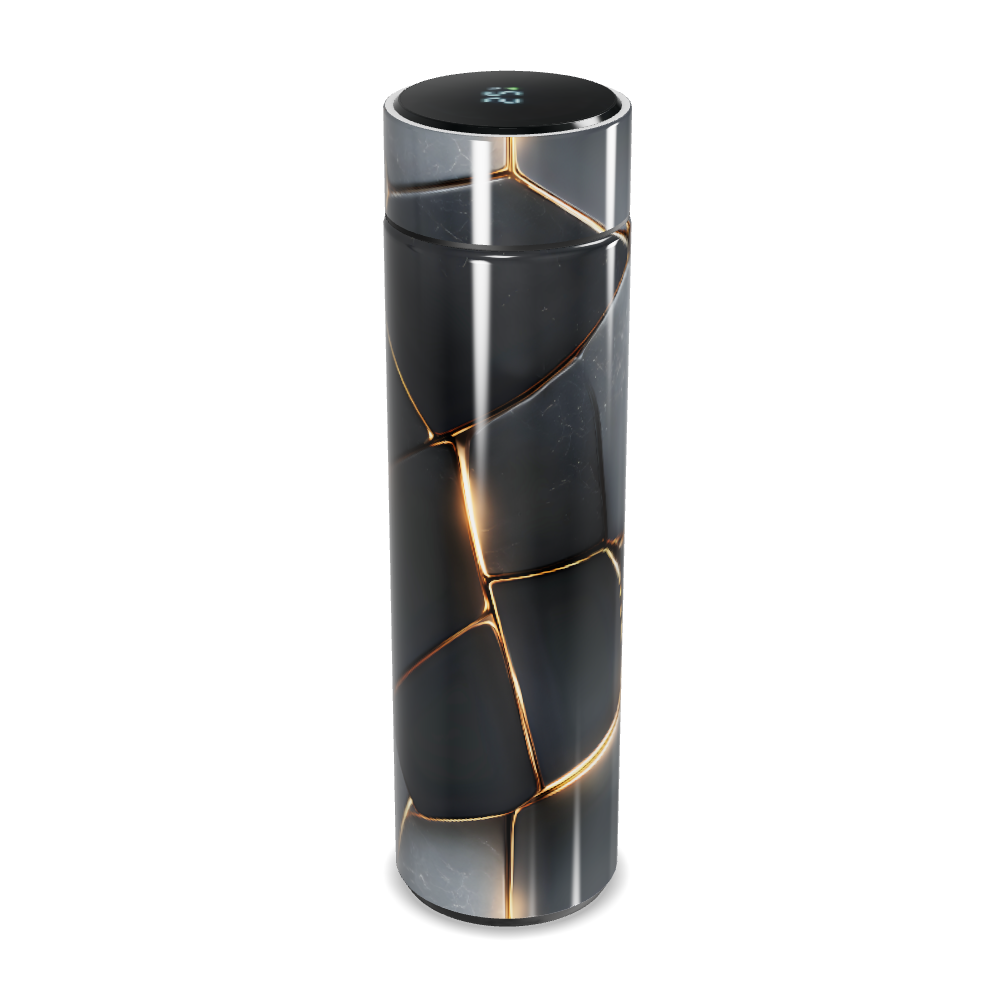 Garrafa Térmica Touch - Design Marmorizado Cinza