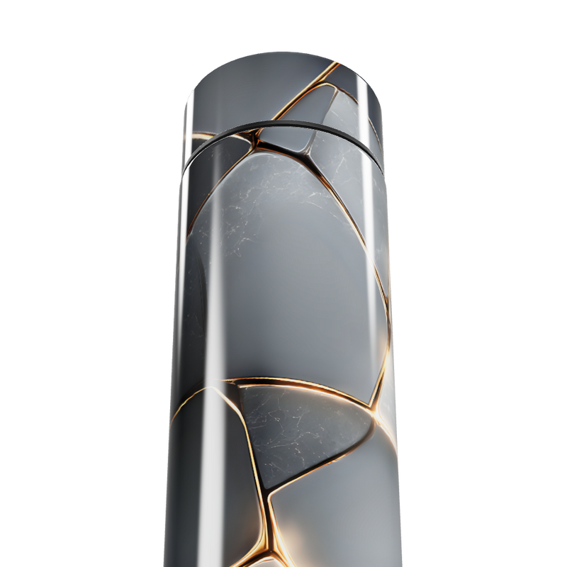 Garrafa Térmica Touch - Design Marmorizado Cinza