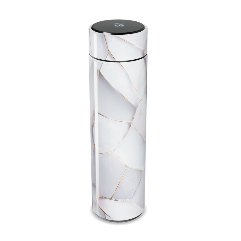 Garrafa Térmica Touch - Mármore Branco Digital