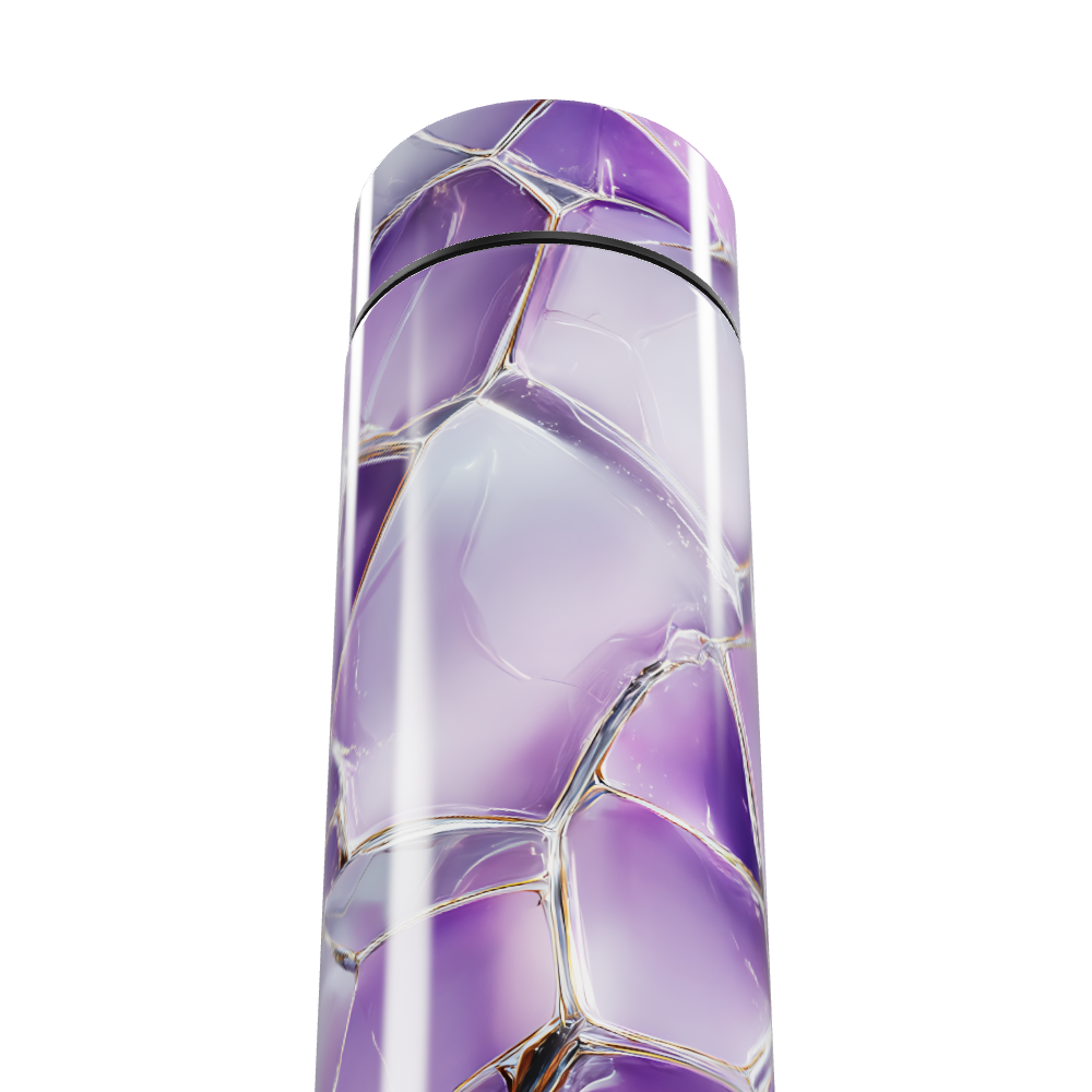 Garrafa Térmica Touch - Roxa com Estampa Geométrica