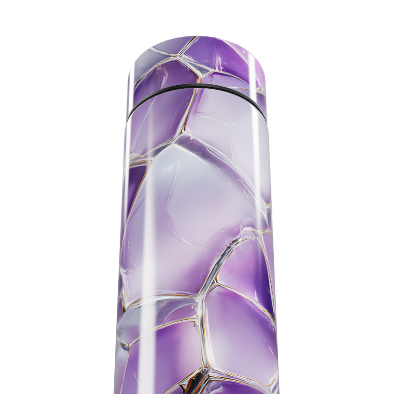 Garrafa Térmica Touch - Roxa com Estampa Geométrica