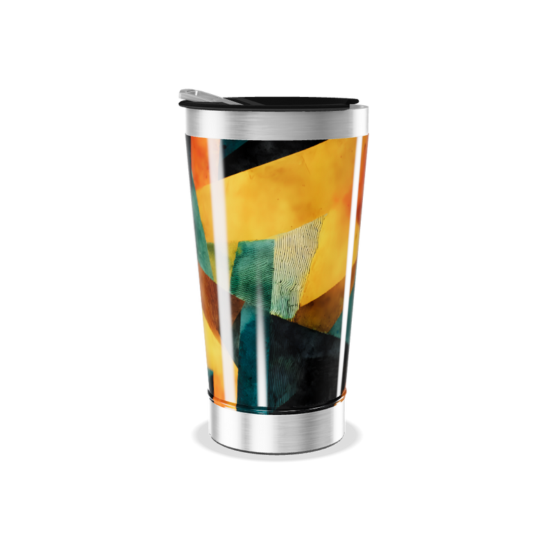 Copo Térmico - Geométrico Colorido Inox