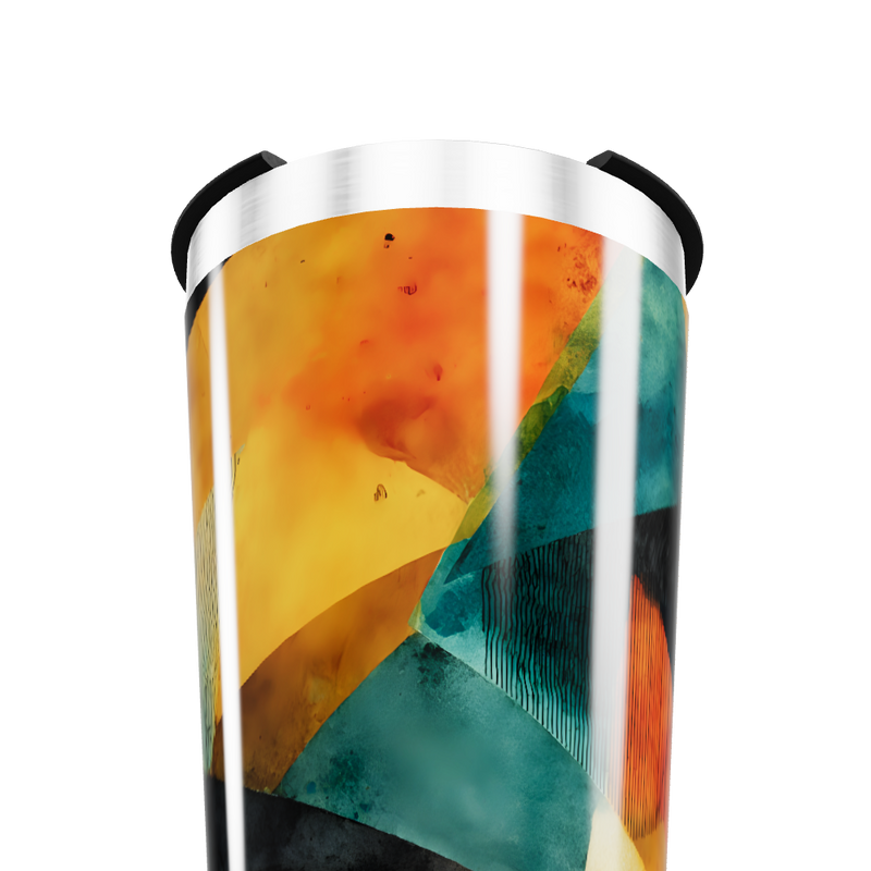 Copo Térmico - Geométrico Colorido Inox