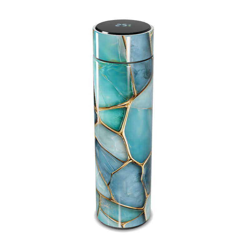 Garrafa Térmica Touch Azul Marmorizada