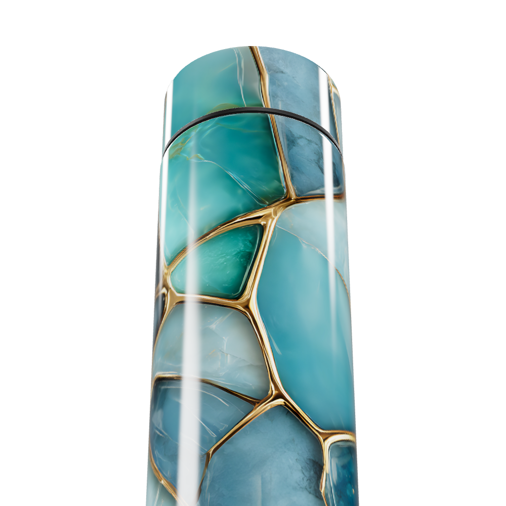 Garrafa Térmica Touch Azul Marmorizada