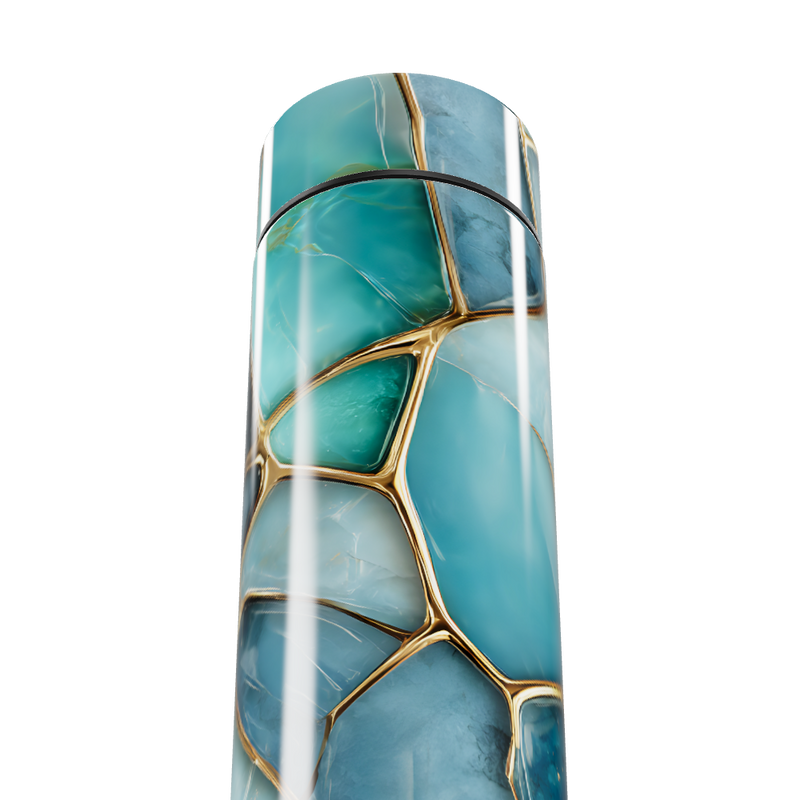 Garrafa Térmica Touch Azul Marmorizada