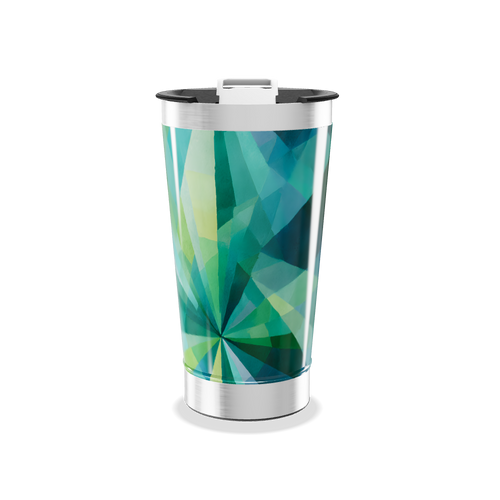 Copo Térmico - Verde Geométrico Inox