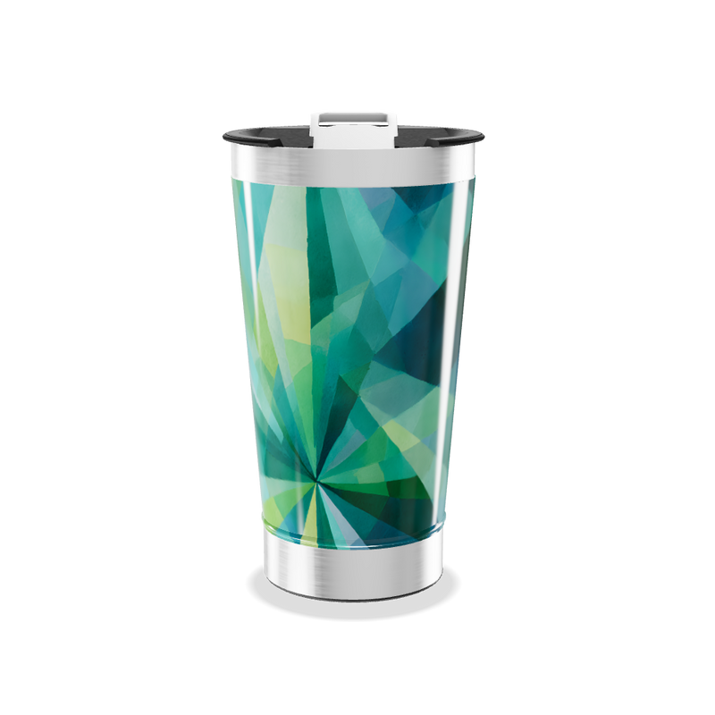 Copo Térmico - Verde Geométrico Inox