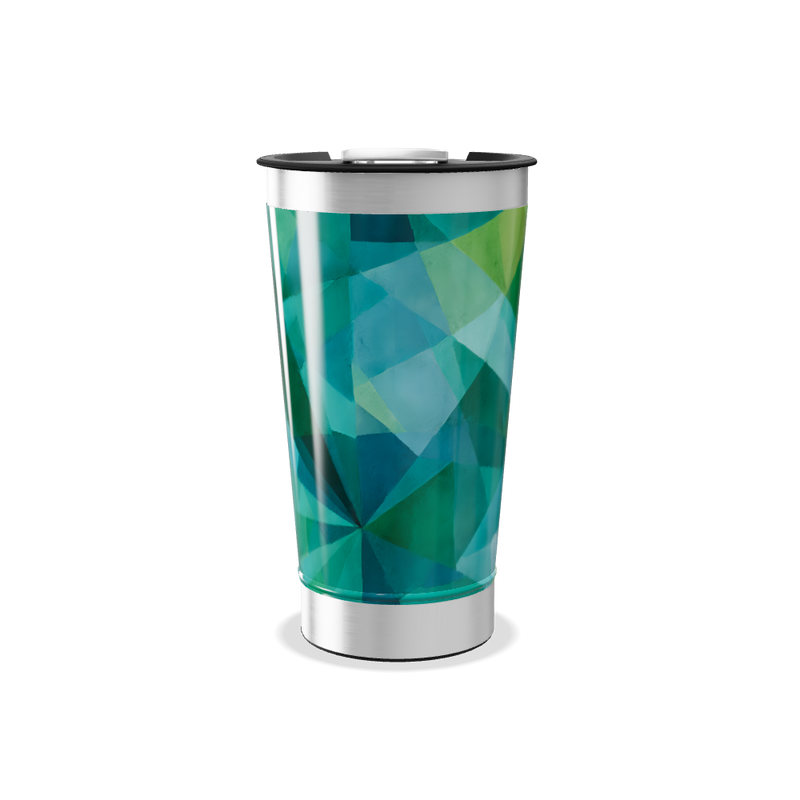 Copo Térmico - Verde Geométrico Inox