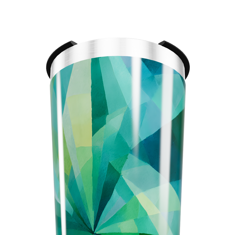 Copo Térmico - Verde Geométrico Inox