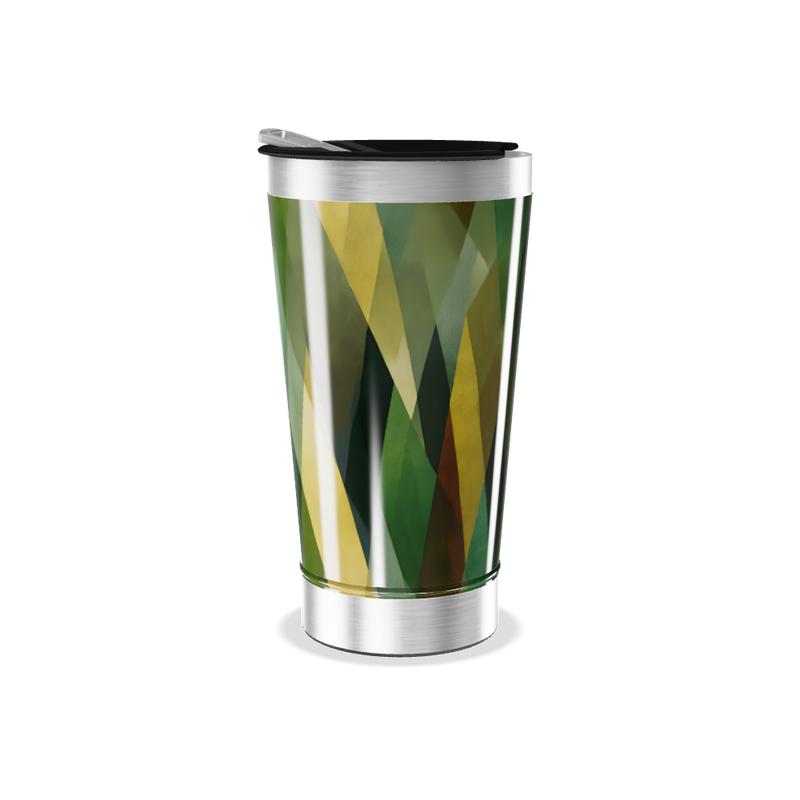 Copo Térmico - Verde Geométrico Inox