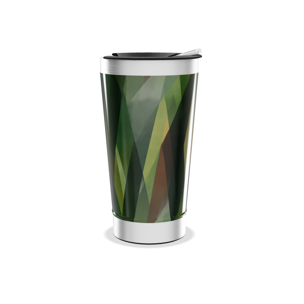Copo Térmico - Verde Geométrico Inox