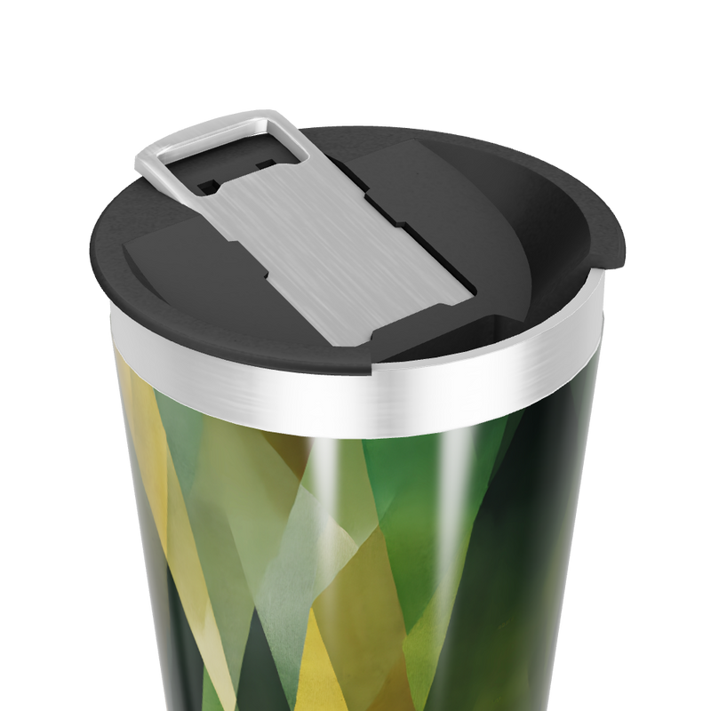 Copo Térmico - Verde Geométrico Inox