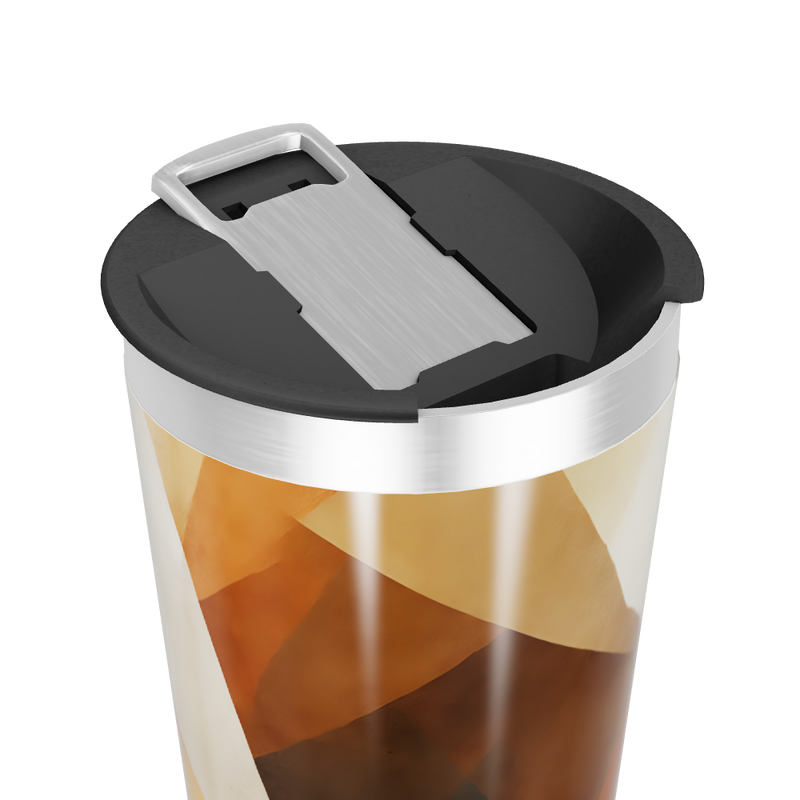 Copo Térmico - Estampa Geométrica Marrom