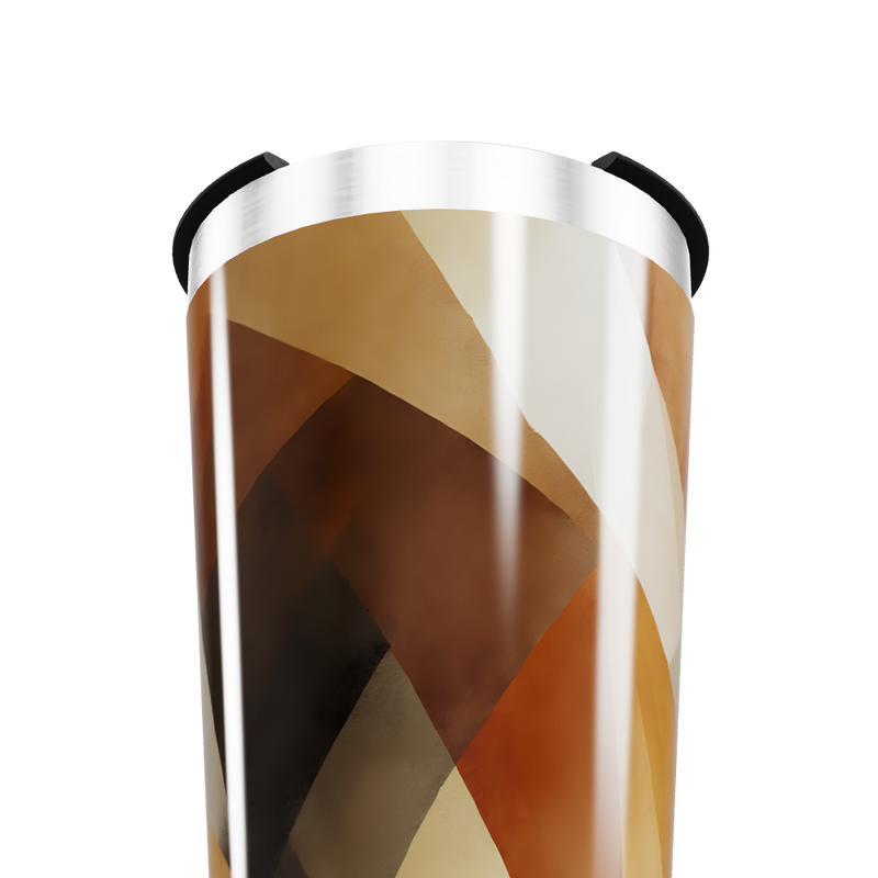 Copo Térmico - Estampa Geométrica Marrom