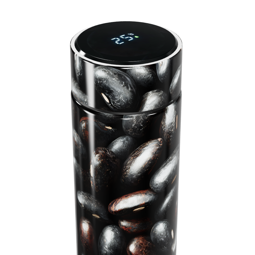 Garrafa Térmica Touch - Grãos Preto Inox