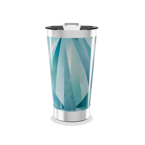 Copo Térmico - Geométrico Azul Aço Inox