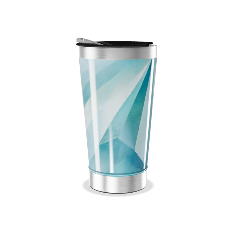 Copo Térmico - Geométrico Azul Aço Inox