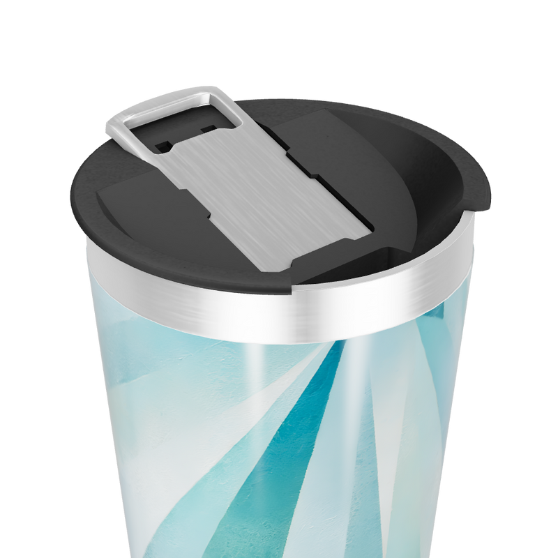 Copo Térmico - Geométrico Azul Aço Inox