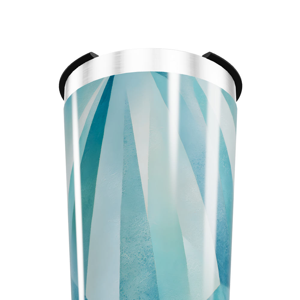 Copo Térmico - Geométrico Azul Aço Inox