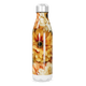 Garrafa Inox - Floral com flores laranjas