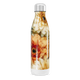 Garrafa Inox - Floral com flores laranjas