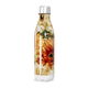 Garrafa Inox - Floral com flores laranjas