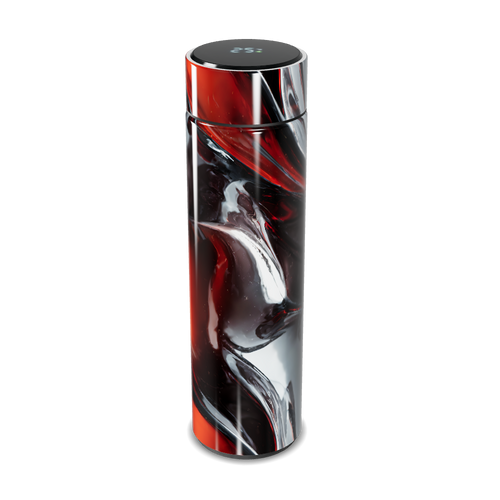 Garrafa Térmica Touch - Vermelha e Preta Marmorizada